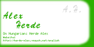 alex herde business card